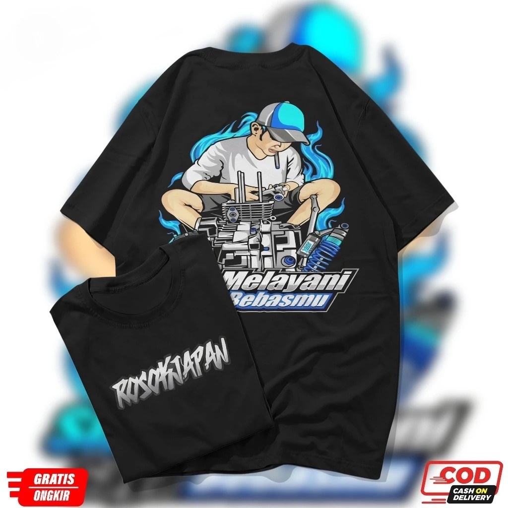KAOS MEKANIK ROSOK JAPAN KAOS DISTRO MEKANIK ROSOK JAPAN  KAOS PRIA WANITA