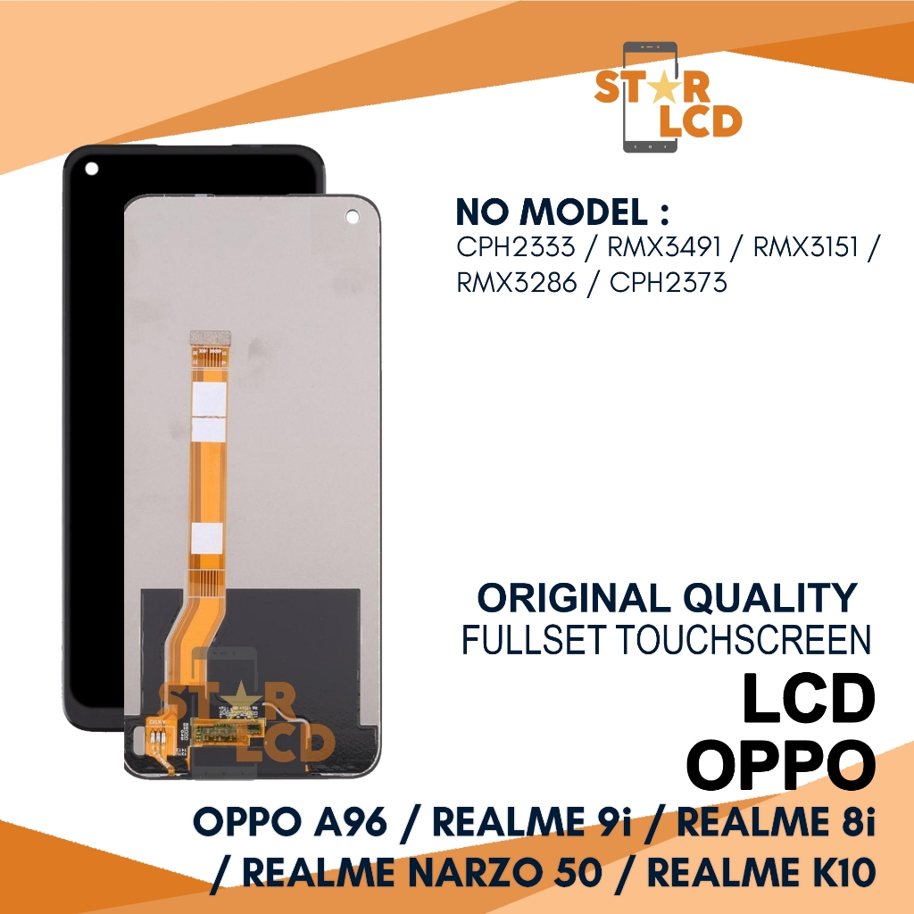 Grosir LCD Oppo A96 / LCD Realme 9i / LCD Realme 8i / LCD Realme Narzo 50 / LCD Realme K10