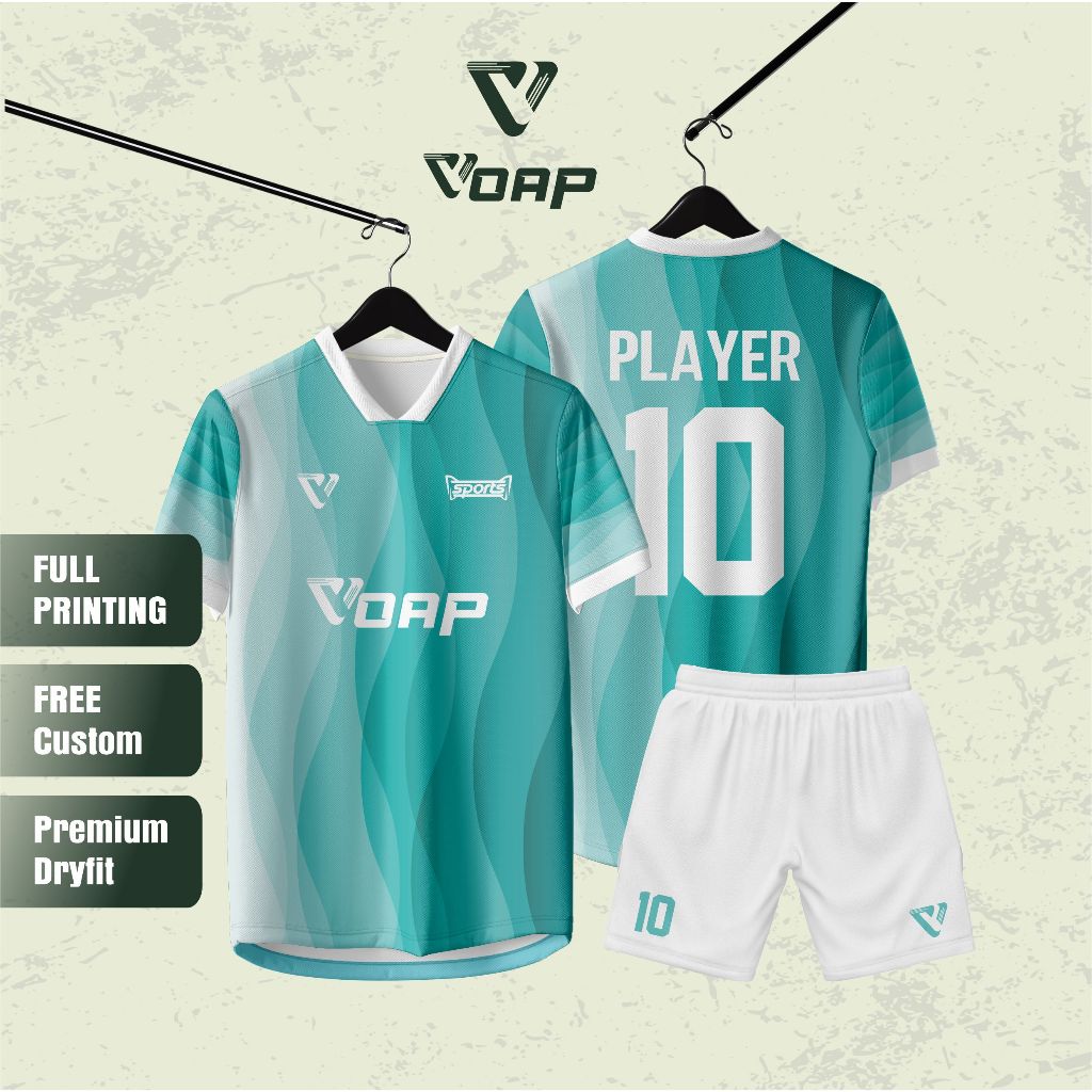 BAJU JERSEY FUTSAL & SEPAK BOLA / BAJU VOLLY / RUNNING / BADMINTON FULL PRINTING BISA CUSTOM DESIGN 