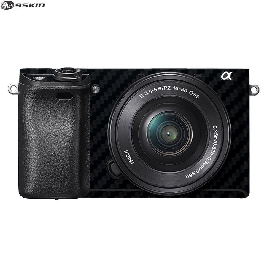 9Skin Skin Protector Mirrorless Camera Sony A6400 - Vinyl Black Carbon