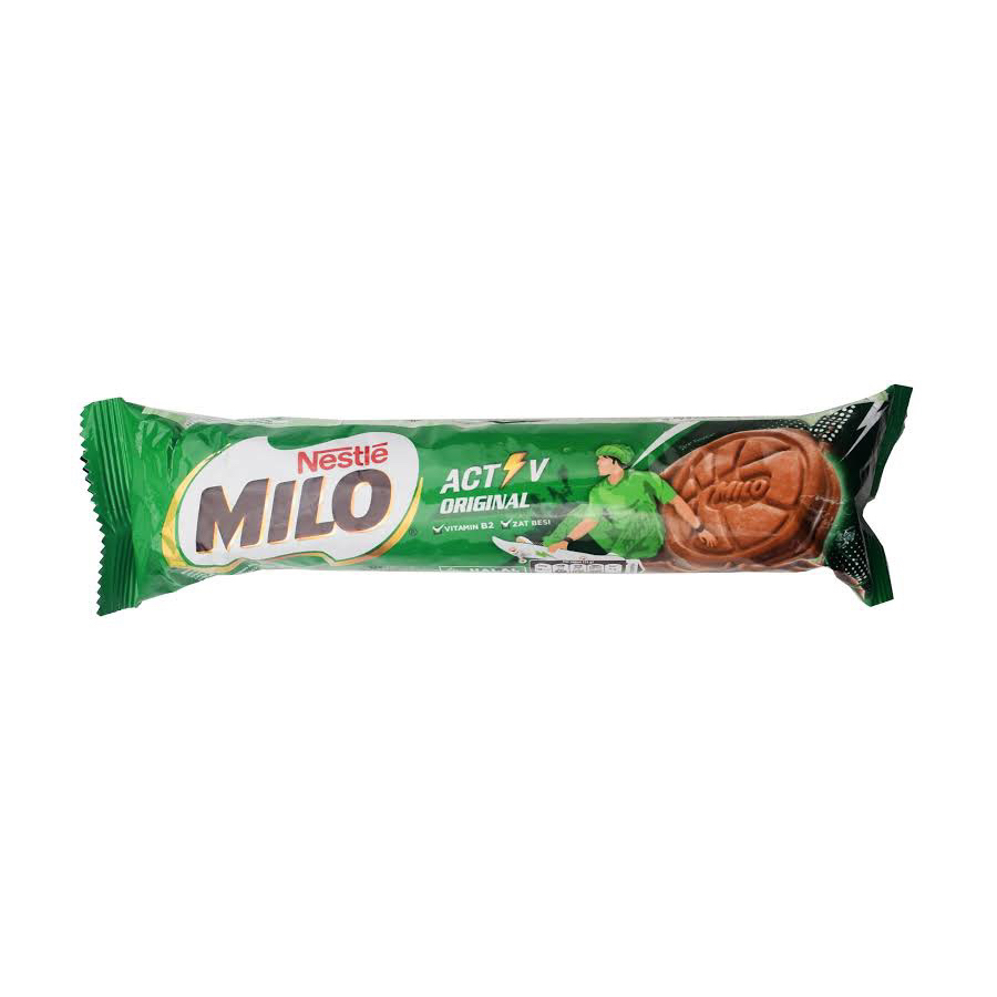

milo biskuit cokelat 104g - milo activ biscuit sandwich cokelat
