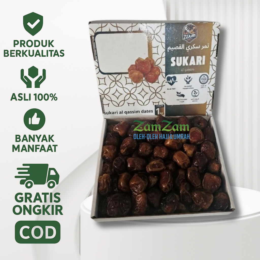 

SUKARI PREMIUM 1 KG DUS / Kurma Sukari Kurma Raja Kurma Sukkari 100% Asli Original