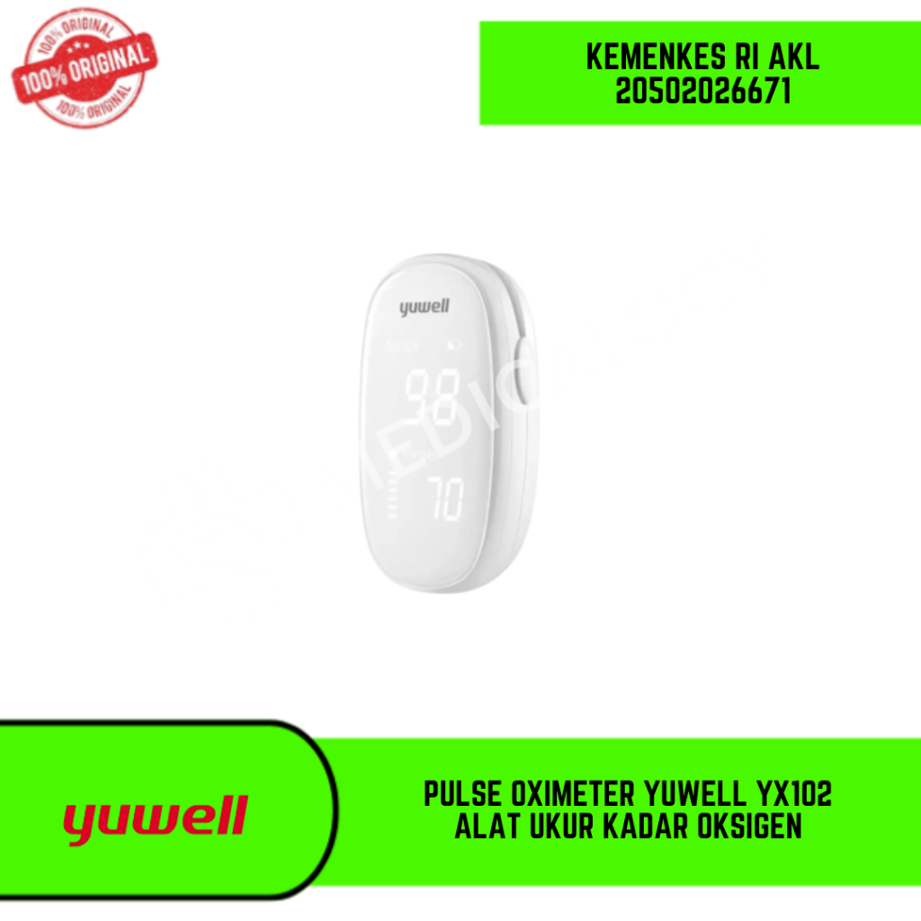 Pulse Oximeter Yuwell YX102 Alat Ukur Kadar Oksigen Yuwell YX 102 YX-102