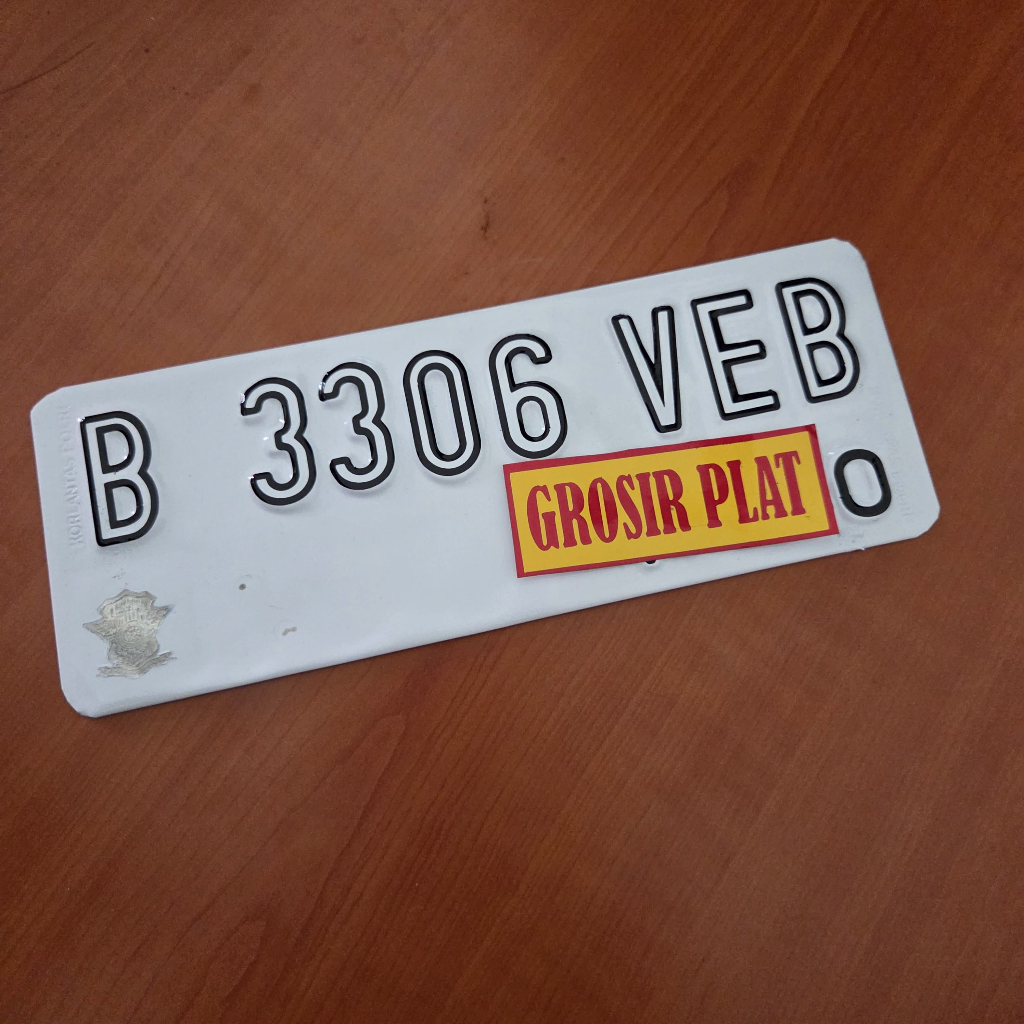 Paling Diminati PLAT NOMOR MOTOR FONT TERBARU asli SAMSAT PAKE logo korlantas PUTIH HITAM PNM10