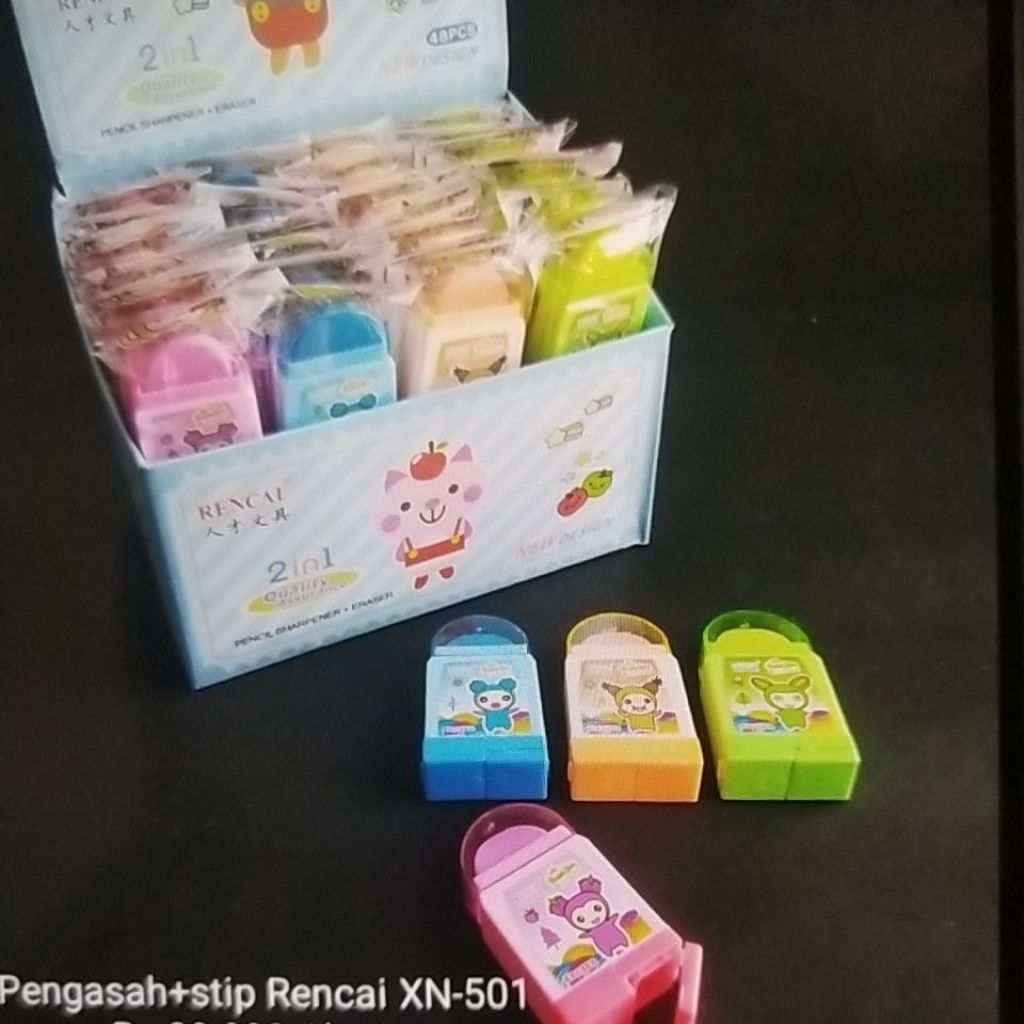 

penghapus + peraut VIRAL lucu atk organizer murah