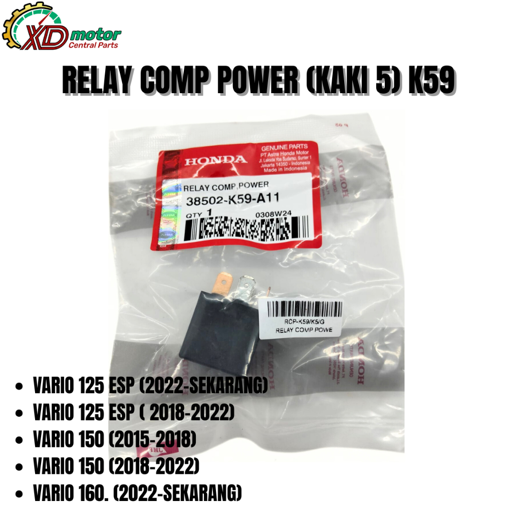 RELAY COMP POWER (KAKI 5) K59 UNTUK MOTOR VARIO 125 ESP VARIO 125 VARIO 150 VARIO 160 ORIGINAL 100%