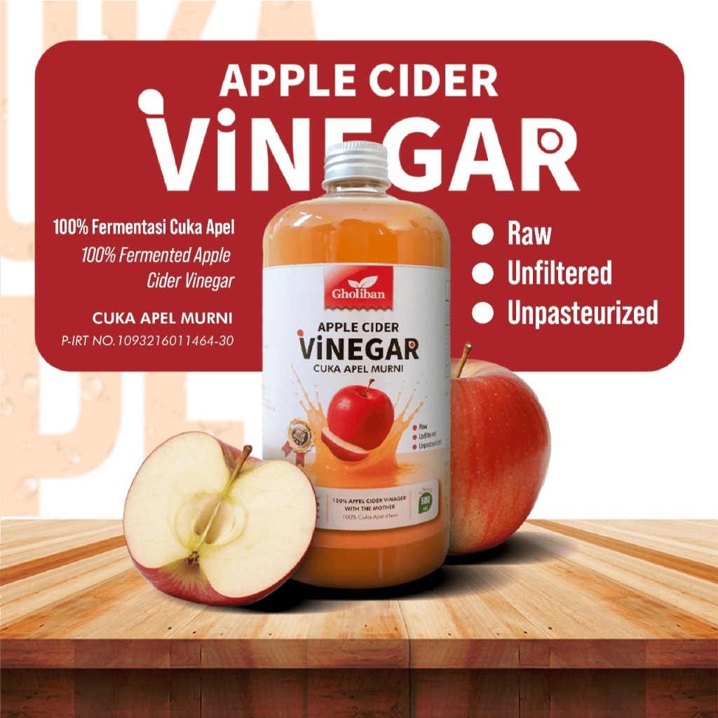 

GHOLIBAN Cuka Apel Apple Cider Vinegar with the mother 500 ml