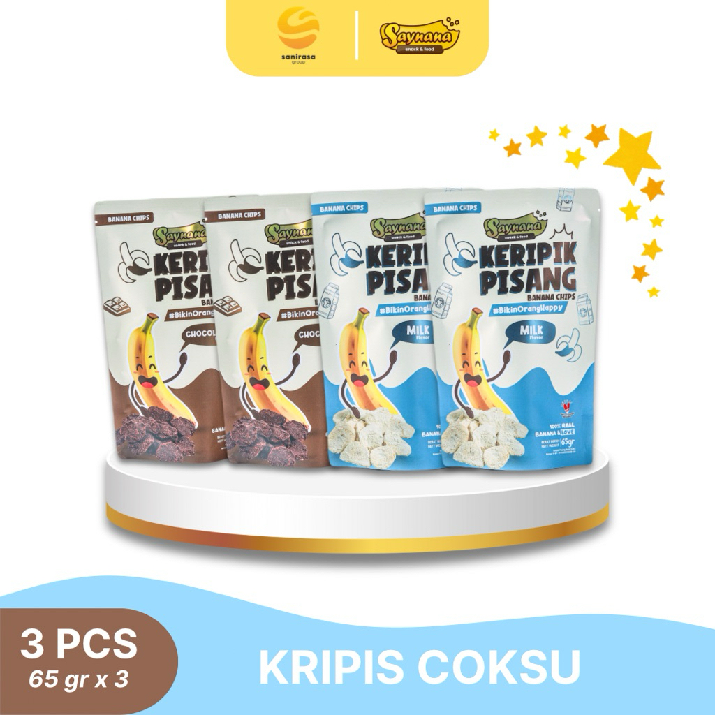 

Saynana Snack & Food [PAKET KRIPIS COKSU 4 PCS] Keripik Pisang