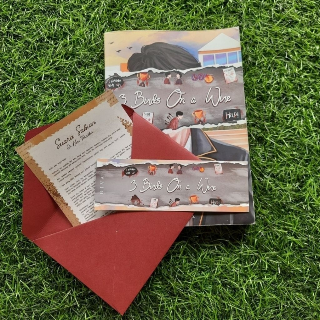 

[PRELOVED] Novel 3 BIRDS ON A WIRE - Extented Version+ Bookmark + Letter From Sabian