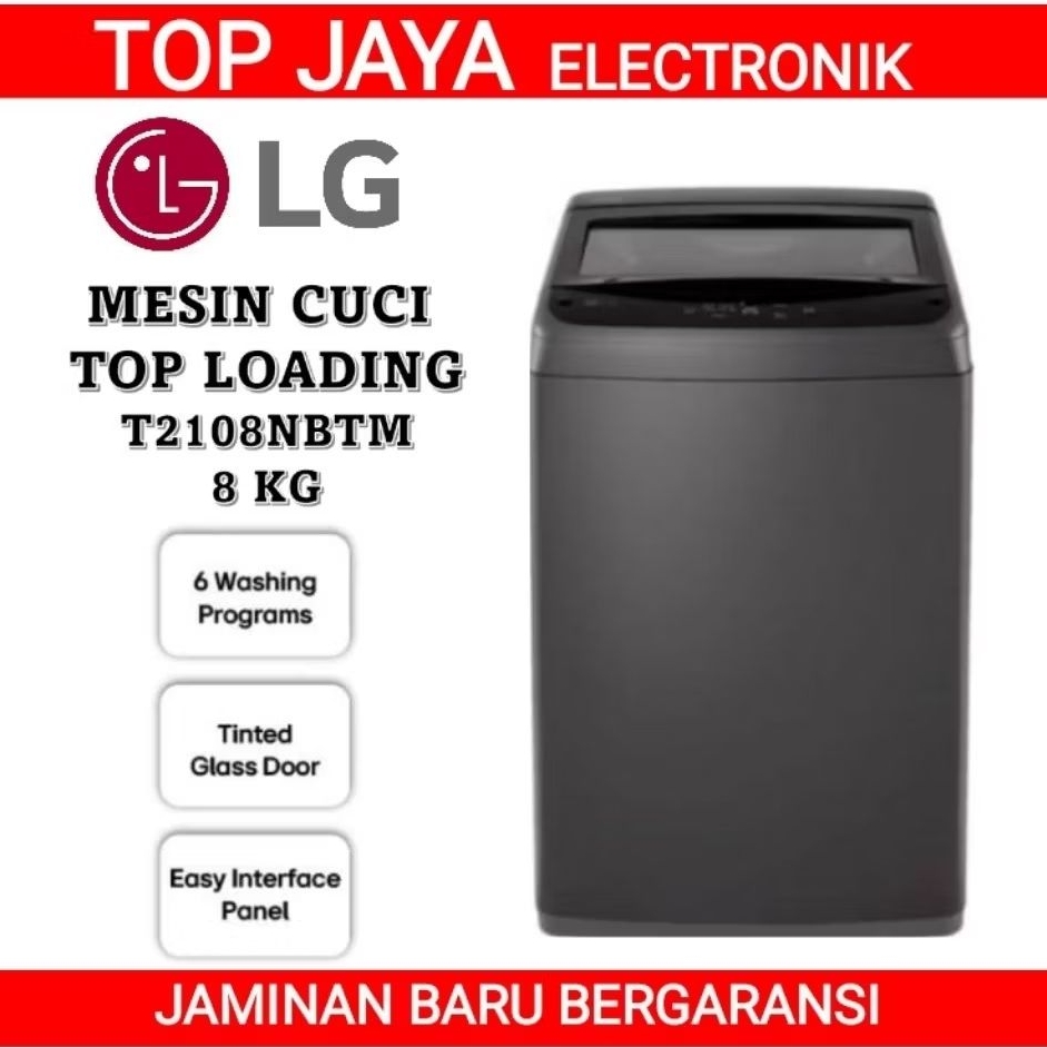 MESIN CUCI LG 8KG TOP LOADING/LG MESIN CUCI 8KG LOADING NEW SERIES