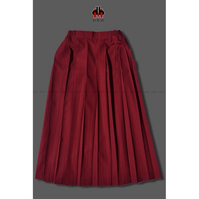 rok panjang sd merah rok panjang plui rok panjang merah seragam sd - seragam dbm