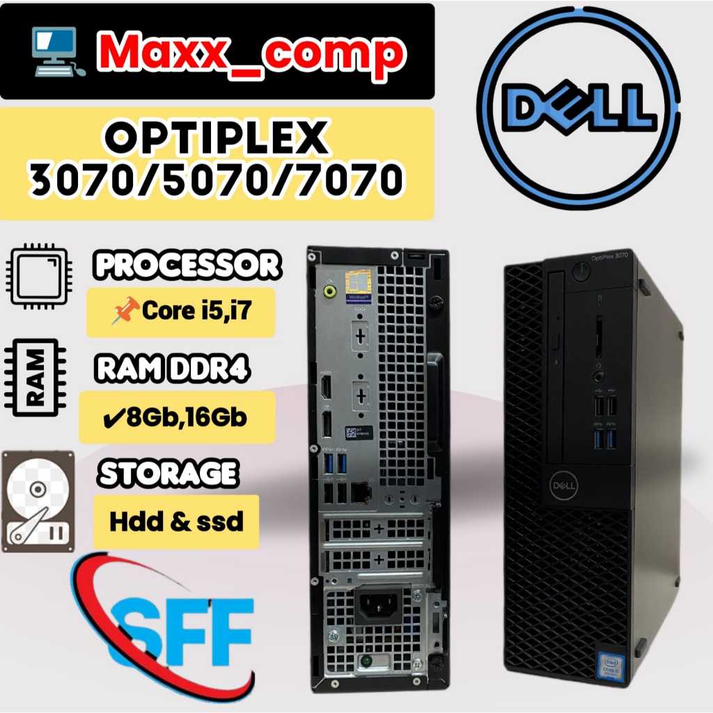 Pc DELL Optiplex 3070 / 5070 / 7070 SFF Core i5 / i7 gen 9th Soket 1151 - Core i7 - 9700