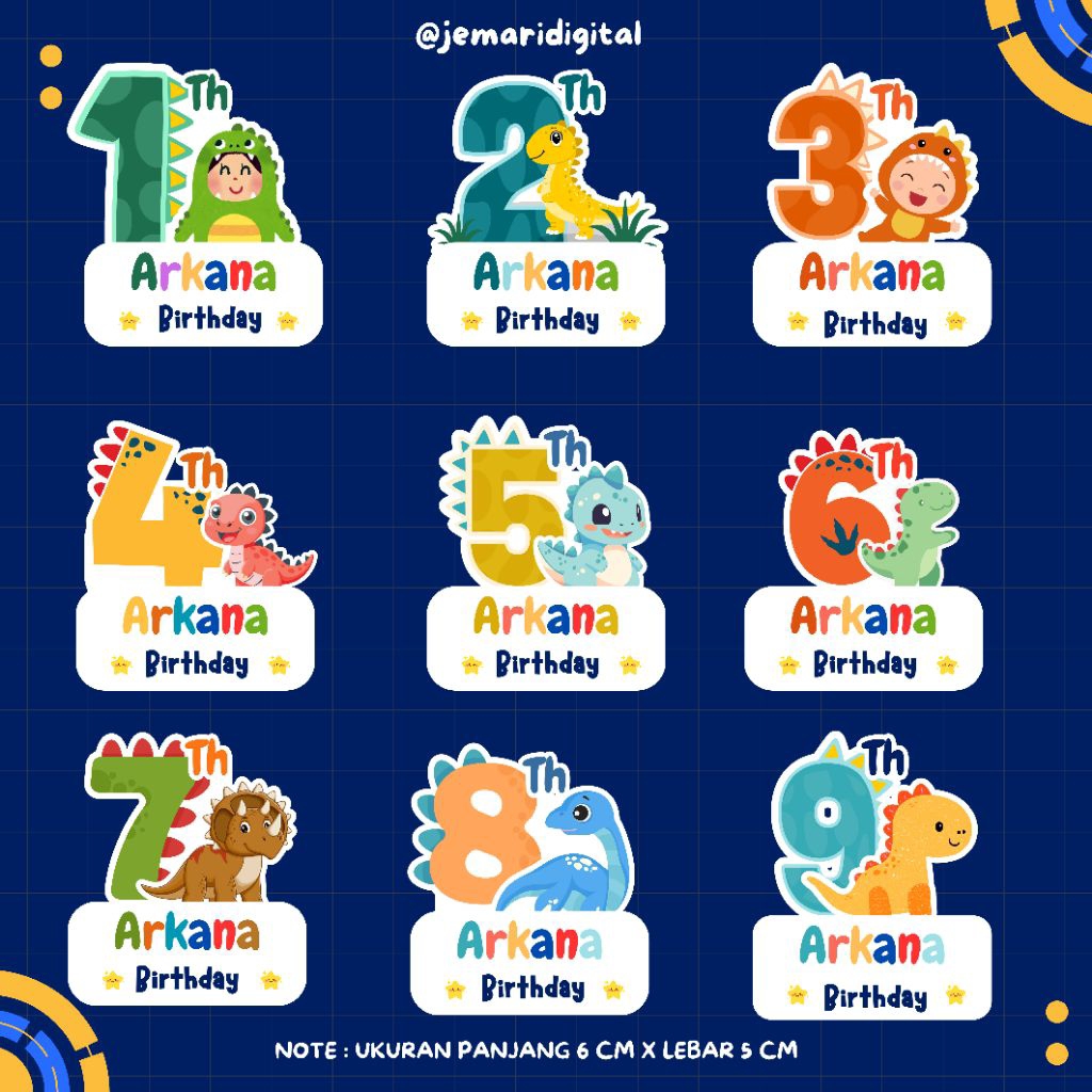 

30 PCS - STIKER ULANG TAHUN / LABEL BIRTHDAY - BISA CUSTOM FOTO