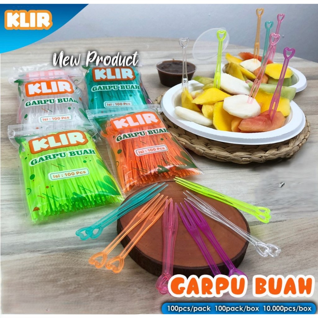 [ISI 100] KLIR GARPU BUAH / GARPU BUAH PLASTIK