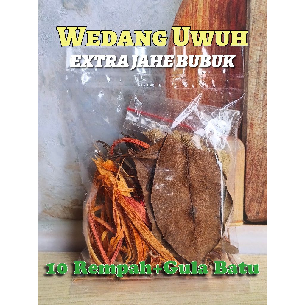 

Wedang Uwuh Komplit Extra Jahe Emprit Bubuk Murni + Gula Batu Porsi Jumbo