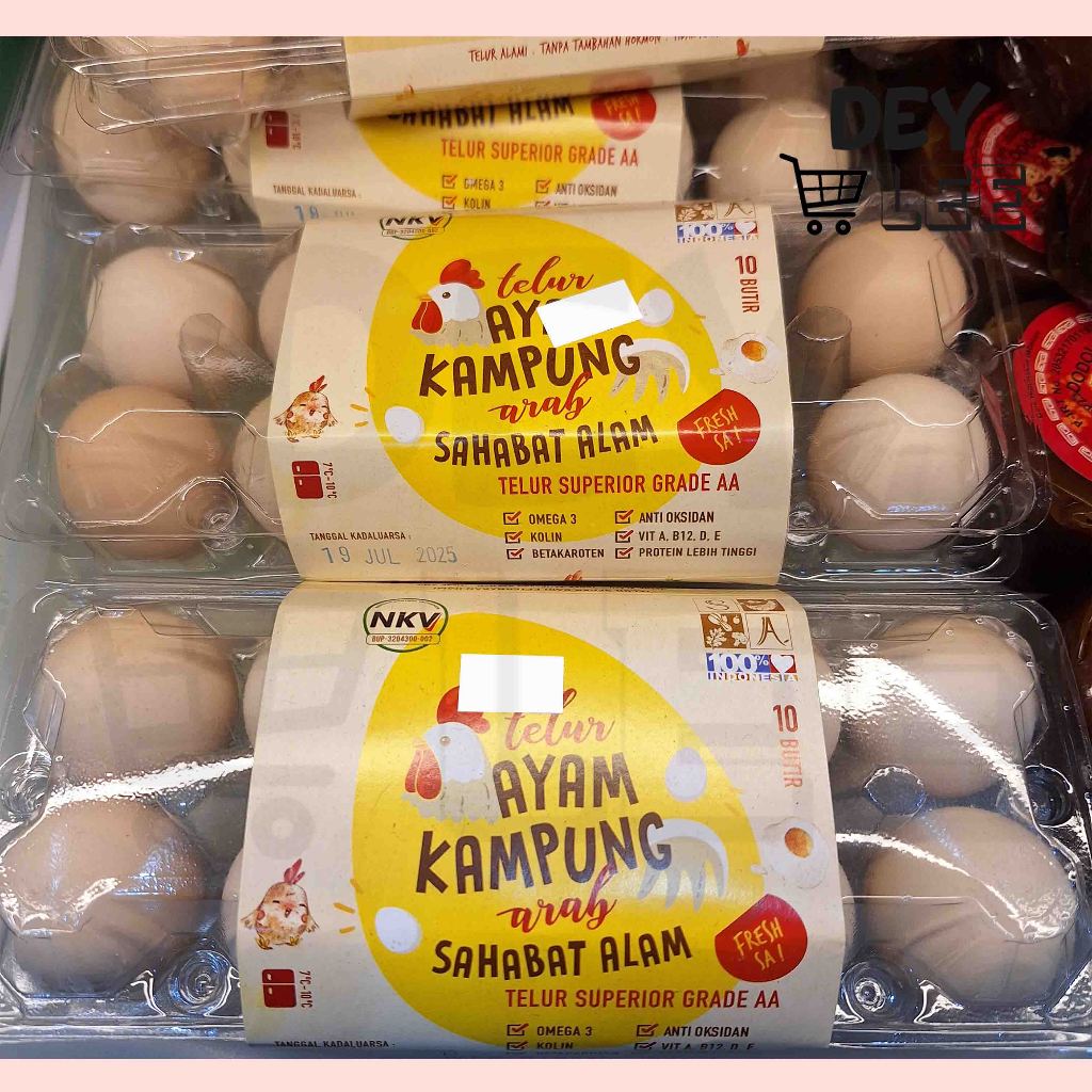

Telur Ayam Kampung Arab Sahabat Alam per 1 pak isi 10 butir Grade AA Fresh Bandung