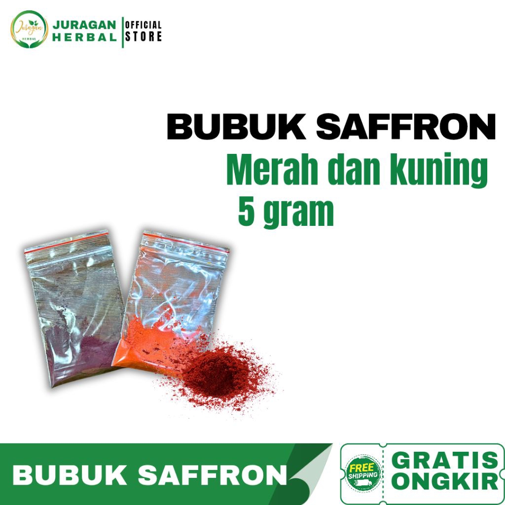 

Saffron Bubuk Original 100% | Merah Dan Kuning