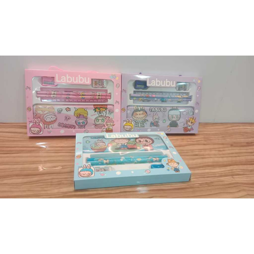

Paket Alat Tulis Sekolah 5 In 1 Labubu Stationary Study Set Kotak Pensil Penggaris Penghapus Rautan
