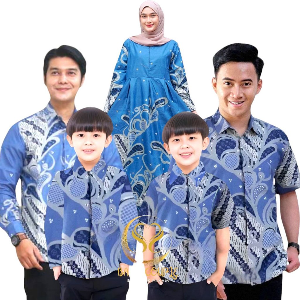 BATIK COUPLE- BAJU BATIK COUPLE KELUARGA MOTIF MULYO||COUPLE BATIK AYAH IBU DAN ANAK COWOK BISA COD