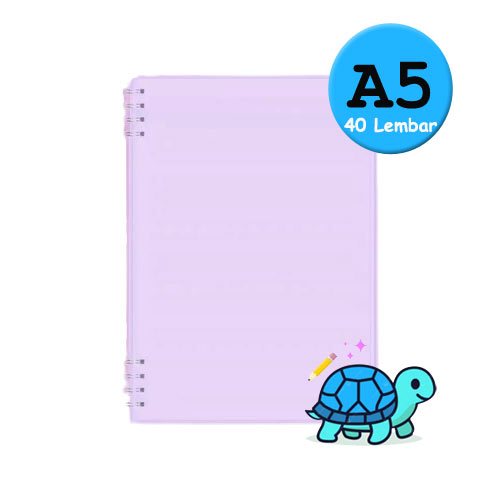 

Aimilo Buku Tulis Notebook Koil Aesthetic A5 40 Lembar - Ungu