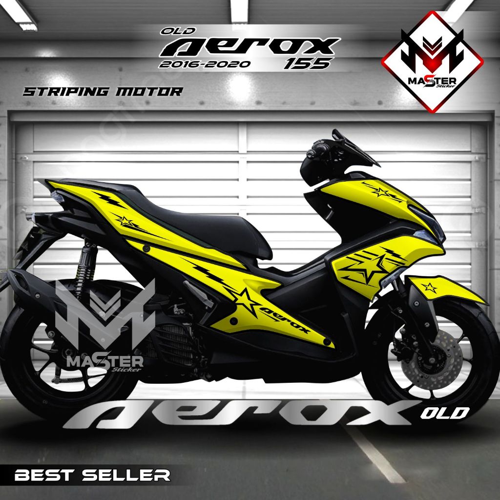 Striping Variasi Aerox 155 Old // Stiker Aerox Lama Full Modifikasi // Stiker Striping Aerox Old 201
