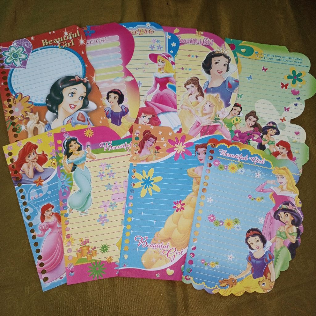 

[MINIMAL ORDER 5 LEMBAR - VOLUME 2] PRINCESS KERTAS BINDER NON HARVEST TIPIS LOOSE LEAF RANDOM LANGKA REFILL KOLEKSI A4 KIKY KARTUN DISNEY ARIEL GIRLS GIRL PRINCELY SNOW WHITE CINDERELLA BELLE JASMINE AURORA