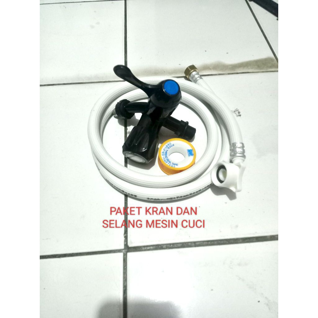 PAKET KRAN AIR DAN SELANG MESIN CUCI PAKET KRAN DAN SELANG MESIN CUCI INLET