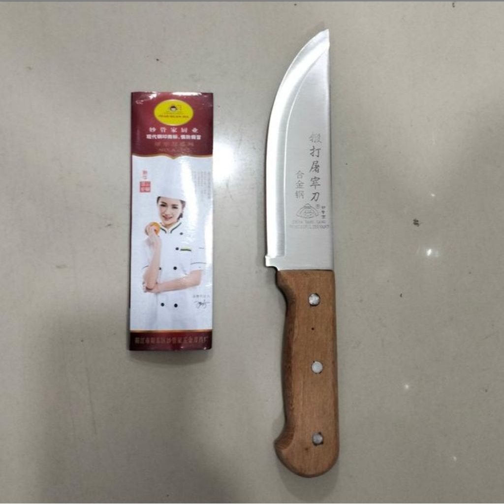 PISAU DAPUR GAGANG KAYU TAJAM STAINLES