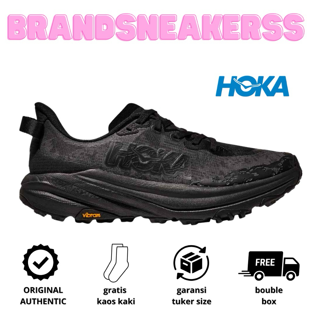 SEPATU HIKING TRAILRUN HOKA ORIGINAL HOKA SPEEDGOAT 6 BLACK BLACK