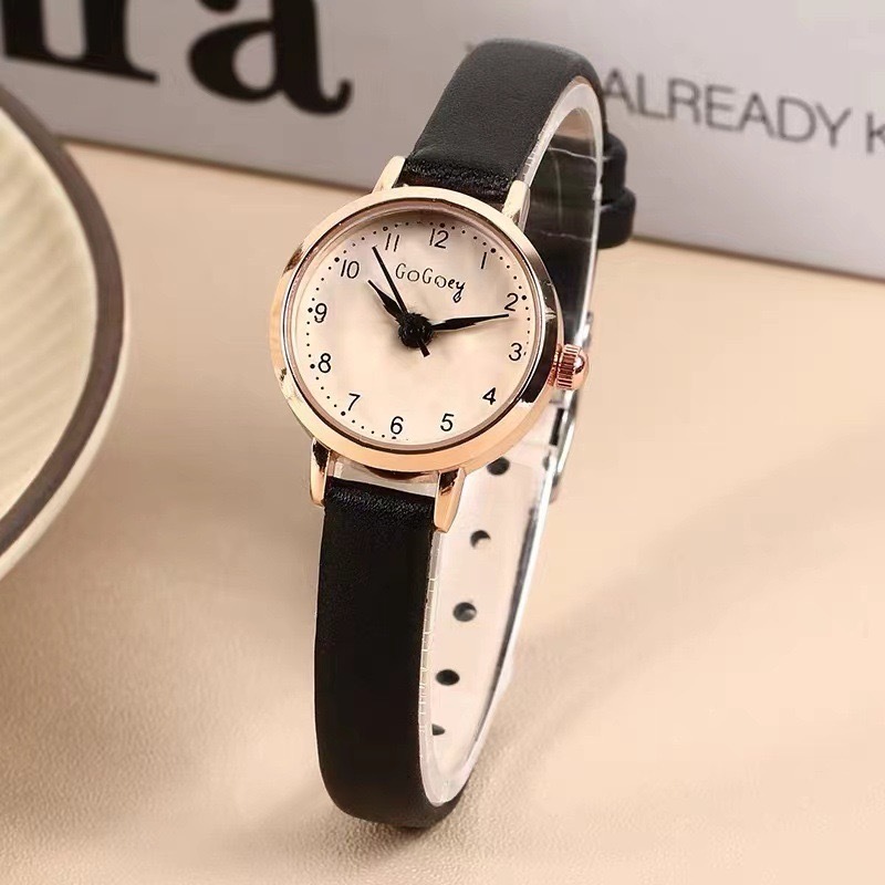 Gogoey Jam Tangan Wanita Mini Gogoey G02 Tali Kulit Jam Analog Fashion Quartz