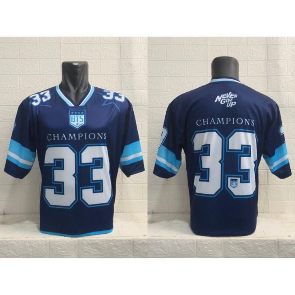 KAOS JERSEY BASKET BISBOL FULLPRINT 33 BIRU DONGKER NAVY BIRU MUDA