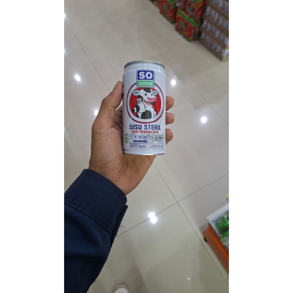 

So good real good susu steril kaleng 185ml