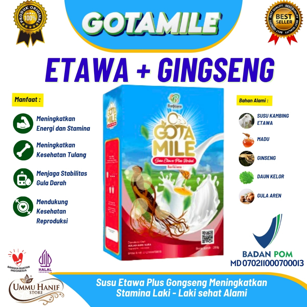 

Gotamile Susu etawa Plus Ginseng dan Gula Aren untuk vitalitas pria