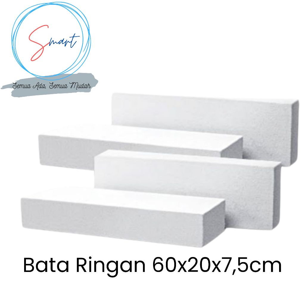 BATA RINGAN 1 Kubik Hebel AAC Batu Apung 7,5cm 1Kubik