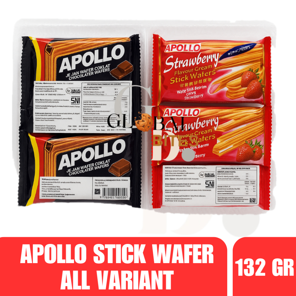

Apollo Stick Wafer Chocolate Strawberry Apollo Jejari Stik Wafer 132
