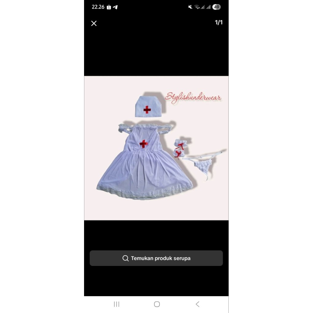 baju dinas cosplay nurse baru