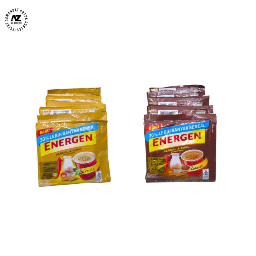 

Energen Sereal & Susu 1 Renceng isi 10pcs Kemasan Terbaru - Sereal Sarapan Sehat