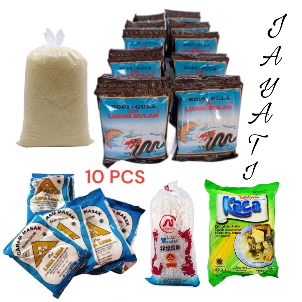 

PROMO Paket Sembako Kopi liong bulan plus gula Murah 5 item / Sembako murah / Sembako