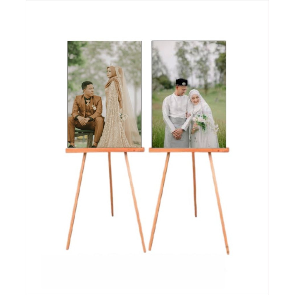 Stand photo stand wedding tripod photo & wedding kayu tebal plus baut