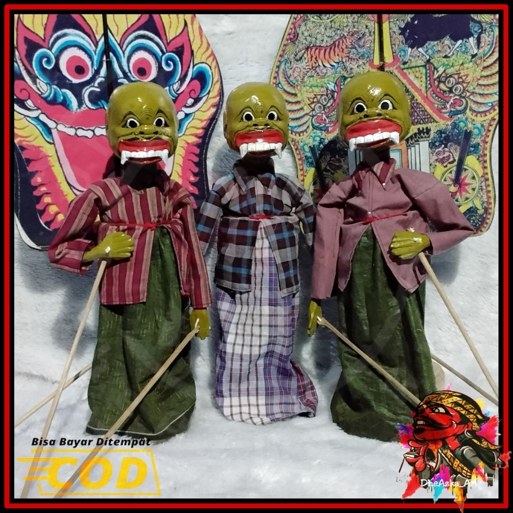 Wayang Golek Buta Botak Buncir Tinggi ±50 cm