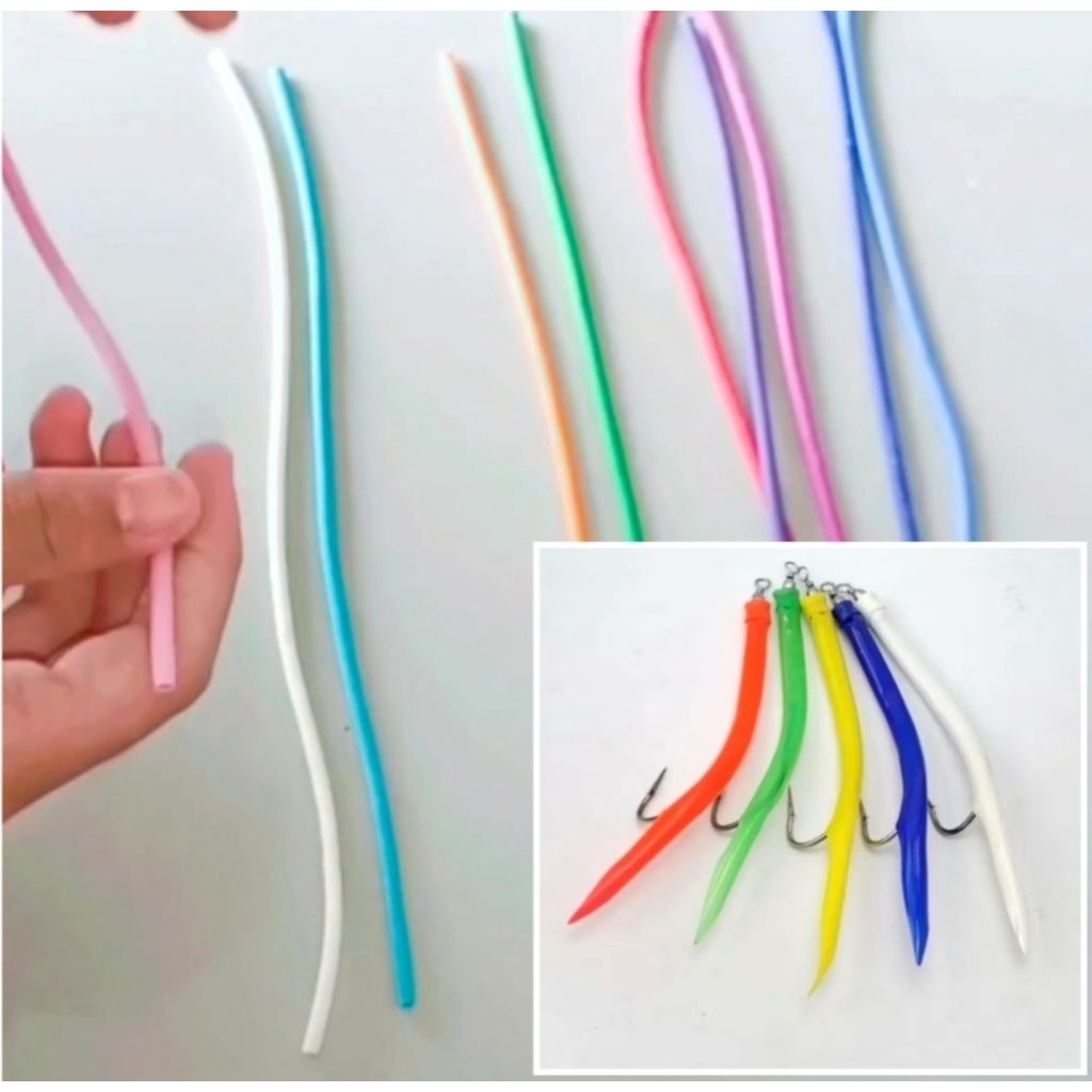 Karet sabiki karet elastis  umpan ikan umpan pancing karet untuk assist hook karet bisa kombinasi de