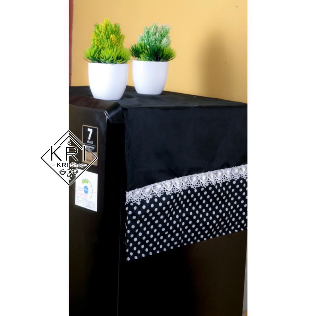 Cover Kulkas / Taplak Kulkas / Cover Kulkas Estetik / Penutup Kulkas / Cover Polkadot