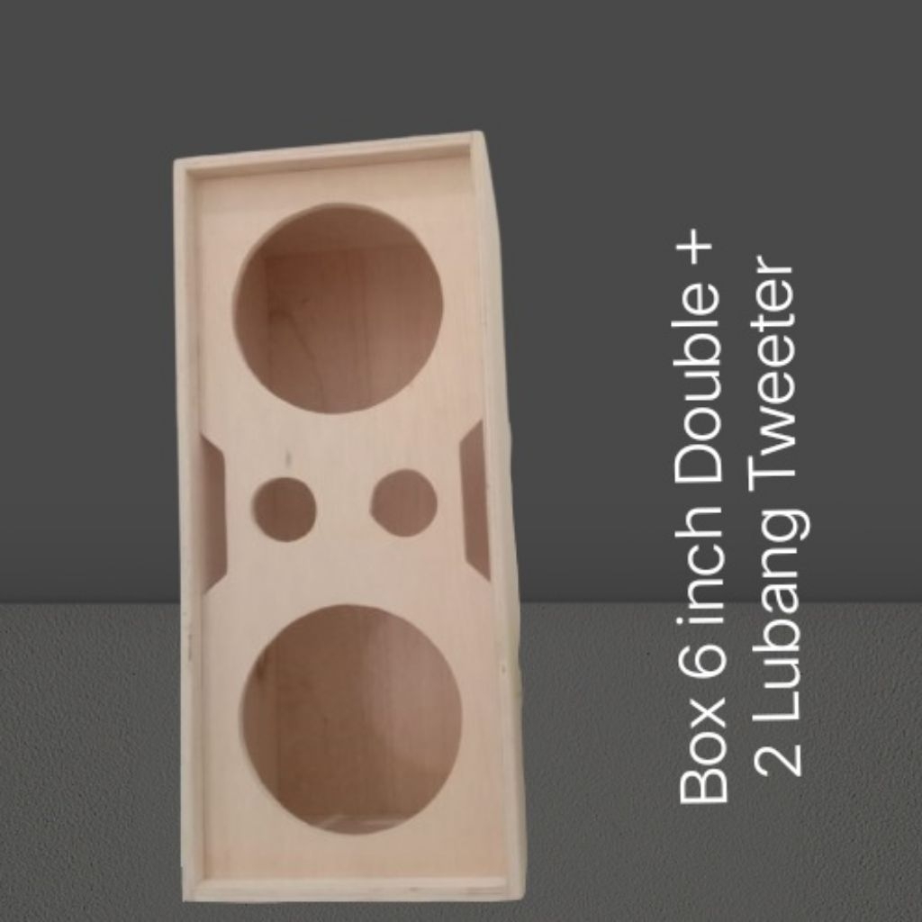 Box Speaker 6 inch Double + 2 Lubang Tweeter
