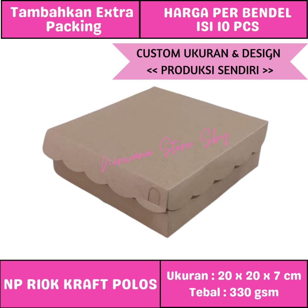 

Dus Nasi R10K Kraft Polos Renda | Box Kotak Nasi Dus Kue