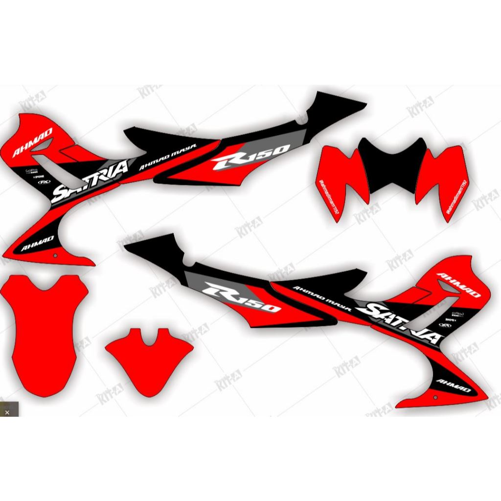 Decal Sticker Satria Fu DEKAL STIKER MOTOR SATRIA F 2012 MOTIF simpel keren