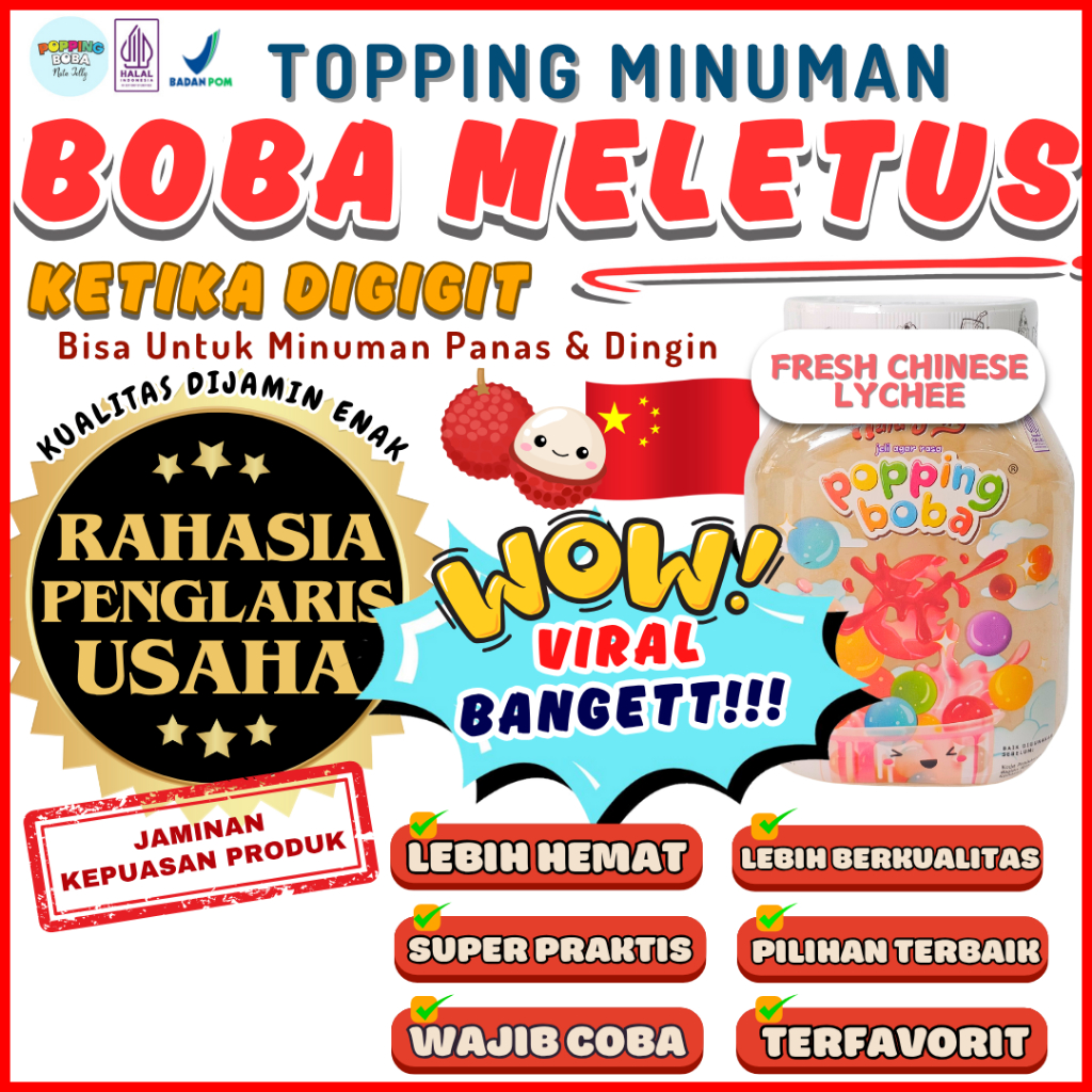 

PoppingBobaMeletusDimulutPerpaduan MILK BARN Susu Kental Manis - Popping Boba 500 Gram | Cocok Untuk Semua Jenis Minuman
