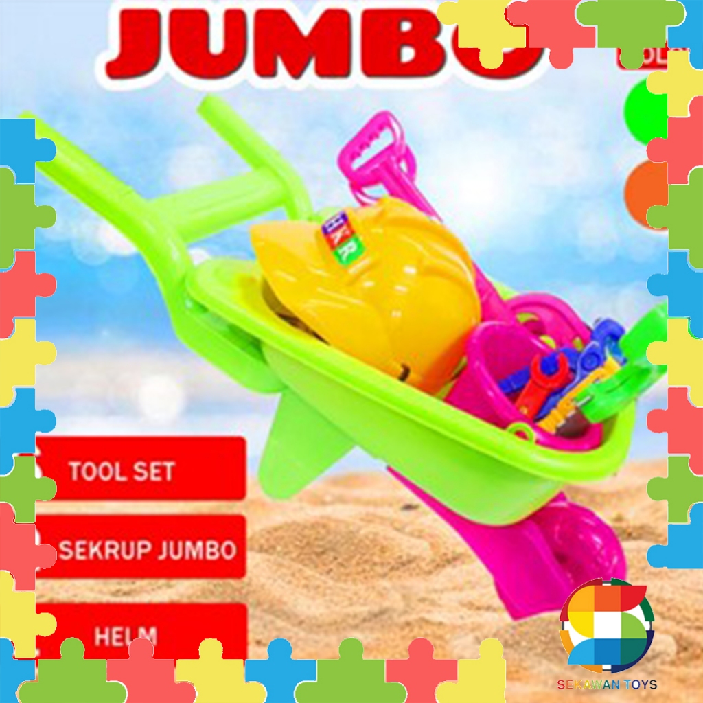 Mainan Troli Peralatan Jumbo/ Trolley Tool Set Jumbo/Gerobak Jumbo