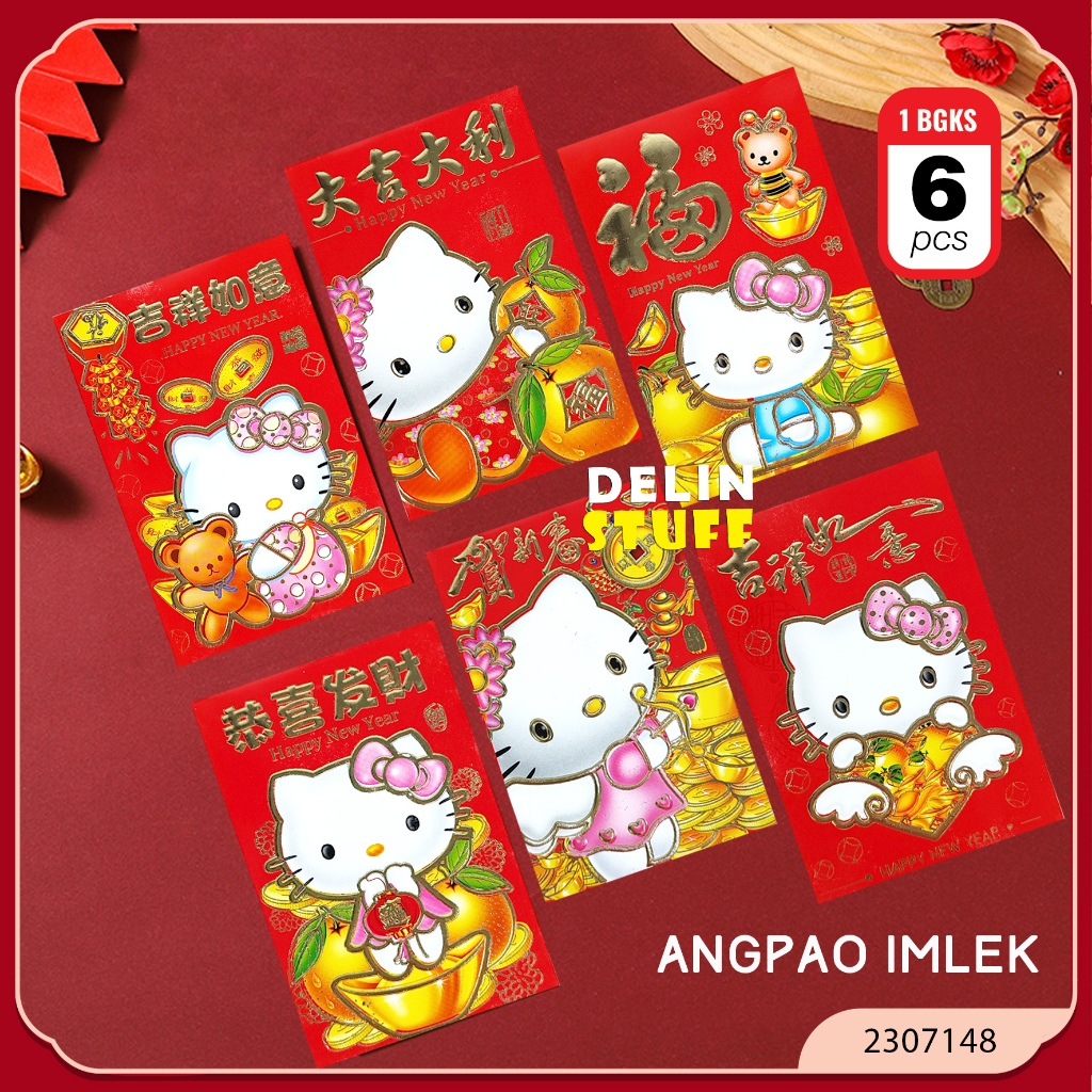 

Angpao Imlek Pendek Angpao Anak Angpao Hello Kitty Angpau Hok isi 6 pcs (2307148)