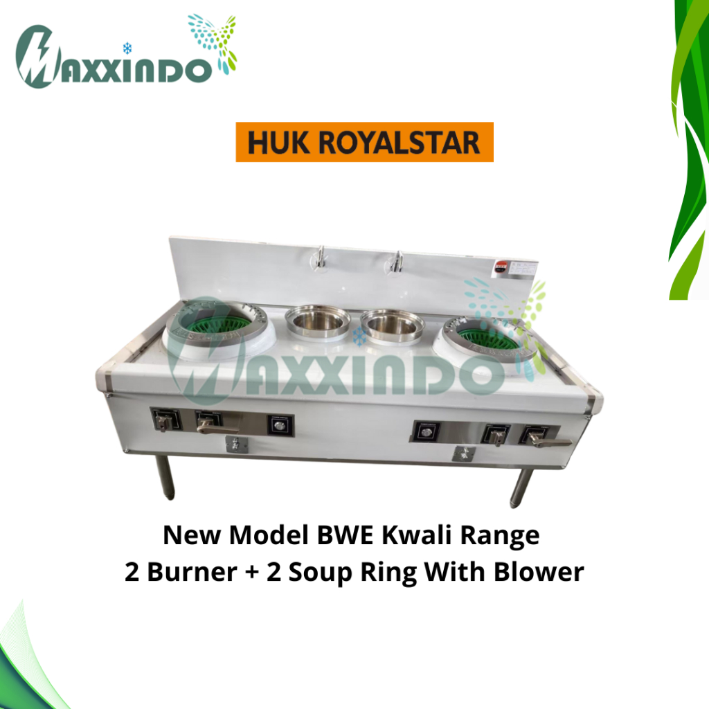 BWE Kwali Range 2 Burner + 2 Soup Ring  With Blower