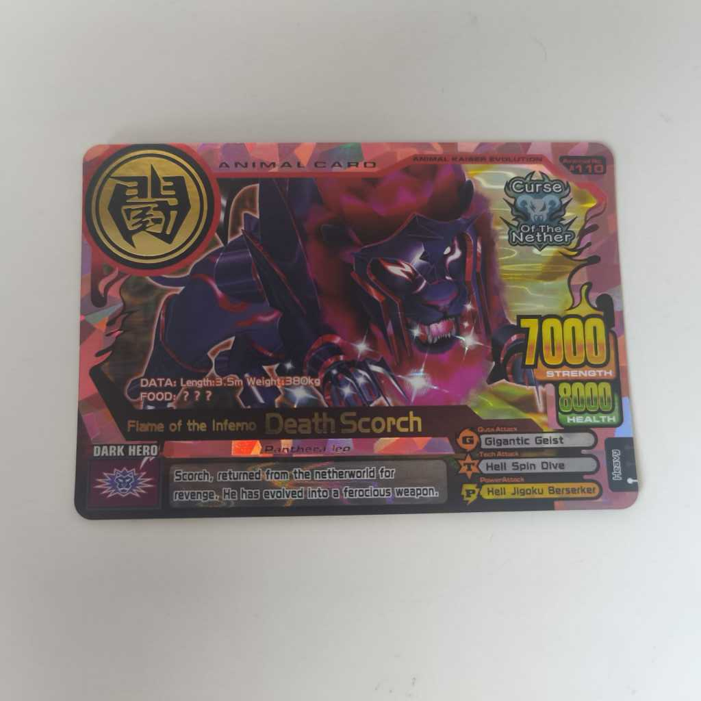 Kartu Animal Kaiser ULTRA RARE Death Scorch Prize Card ORI